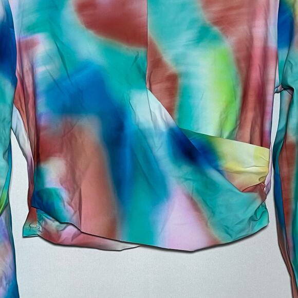 Citrus Reversible Crop Rashguard Swimsuit Top and Bottom Multi Womens Size Large - Picture 7 of 16